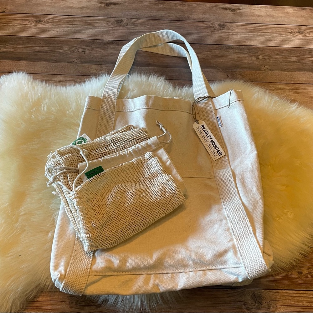 Bradley Mountain Eco-Friendly Cream Tote Bag Set